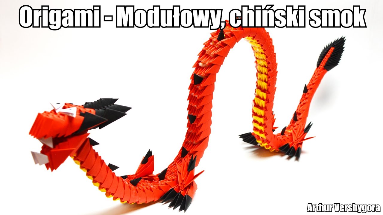 (Origami) - Modułowy, chiński smok