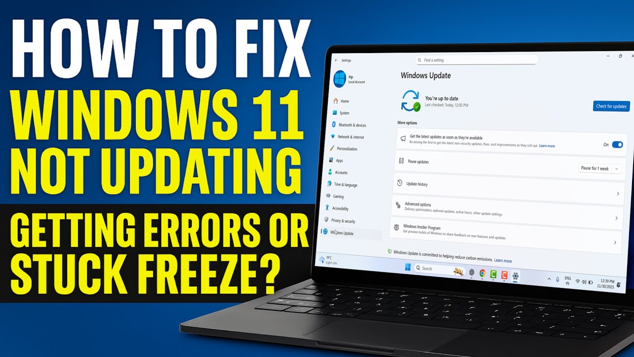 How to Fix Windows 11 Not Updating Getting Errors or Stuck & Freeze? 100% Working Fix