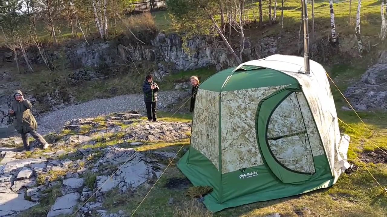 Zelsauna Mobiba Testmodell Nautilo | Camping & Outdoor Sauna.