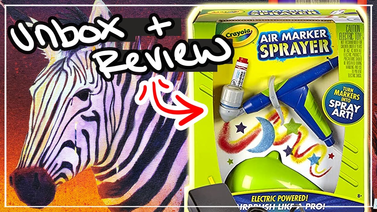 Crayola Air Marker Sprayer (Unboxing, Review, & Art!)