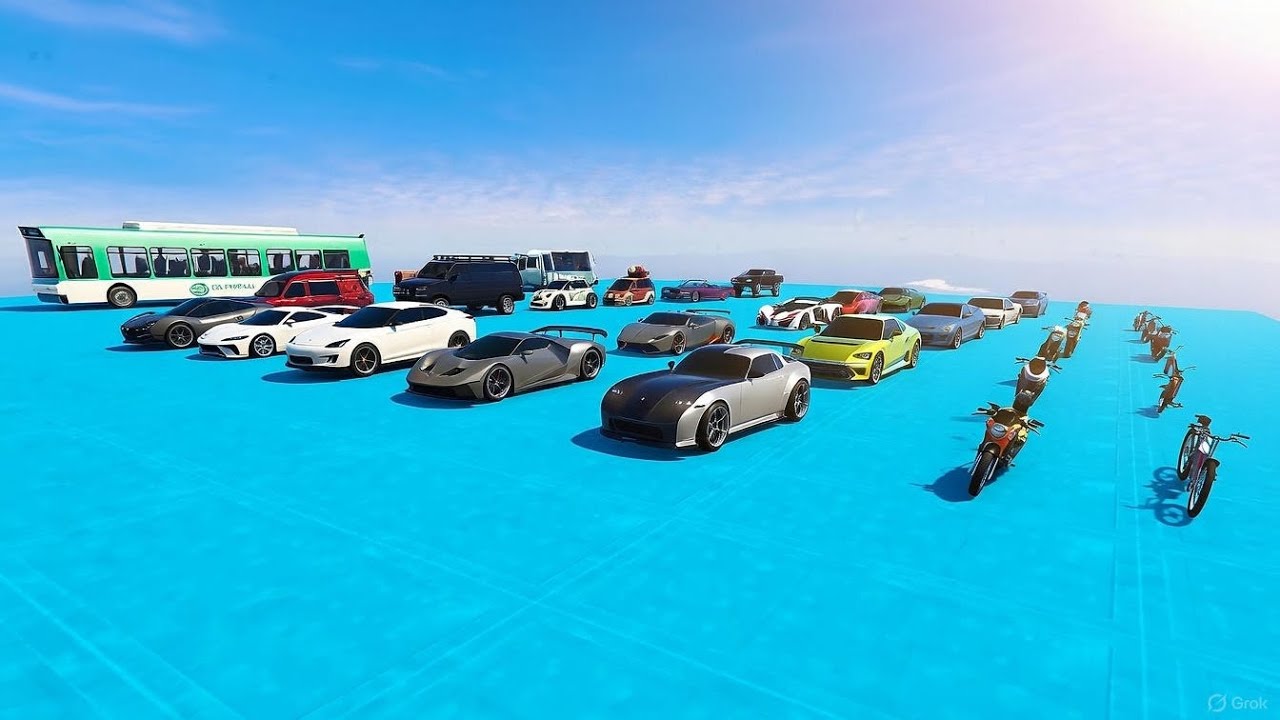 قررت أجمع كل العربيات وأخليهم يتنافسوا… النهاية نار 🔥 GTA 5