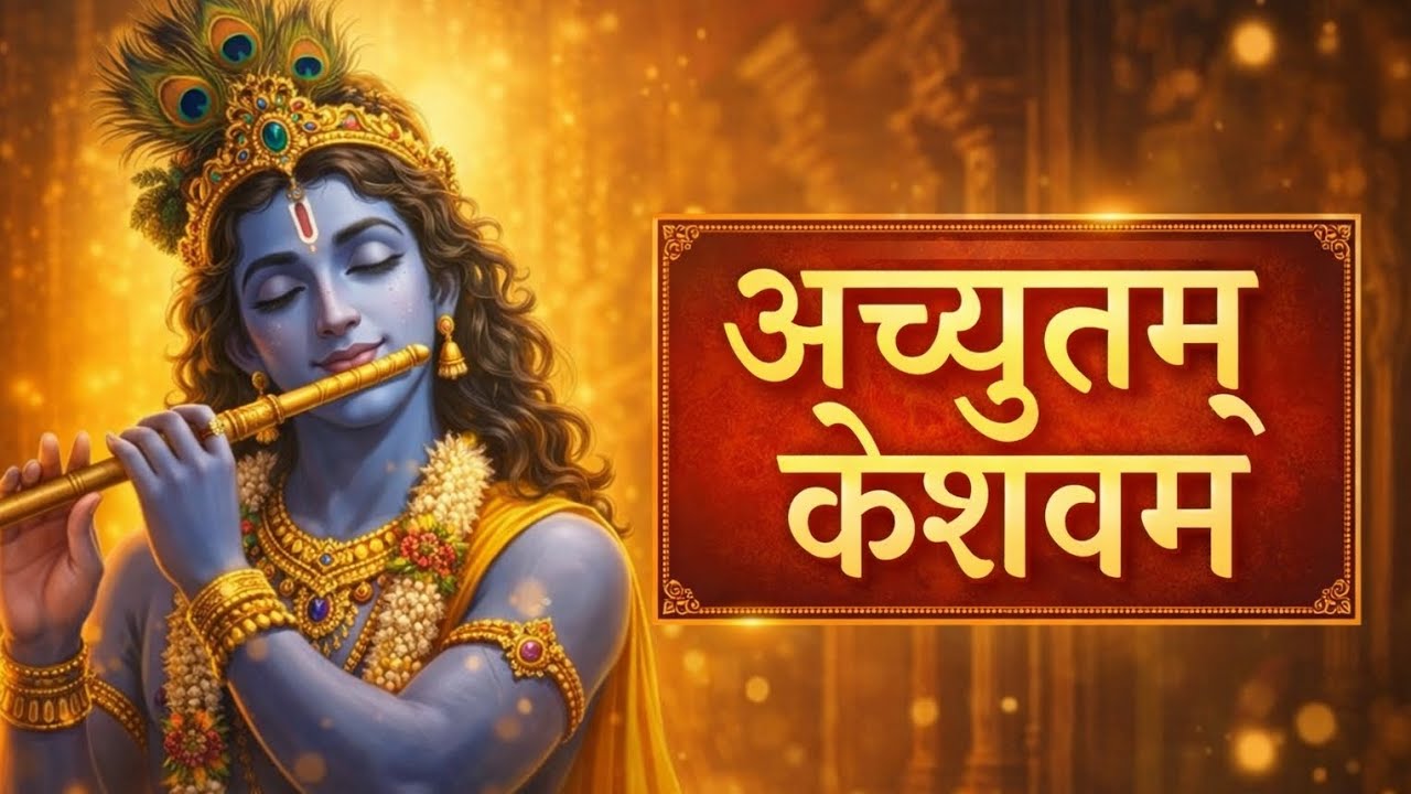 Achyutam Keshavam Krishna Bhajan | Soft Female Vocal | Divine & Peaceful #bhagti #bhajan #ai #aisong