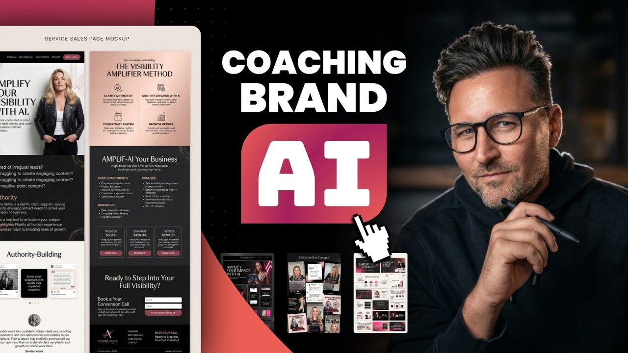 I built this COACHING brand identity in 60 mins with AI (Live Demo)