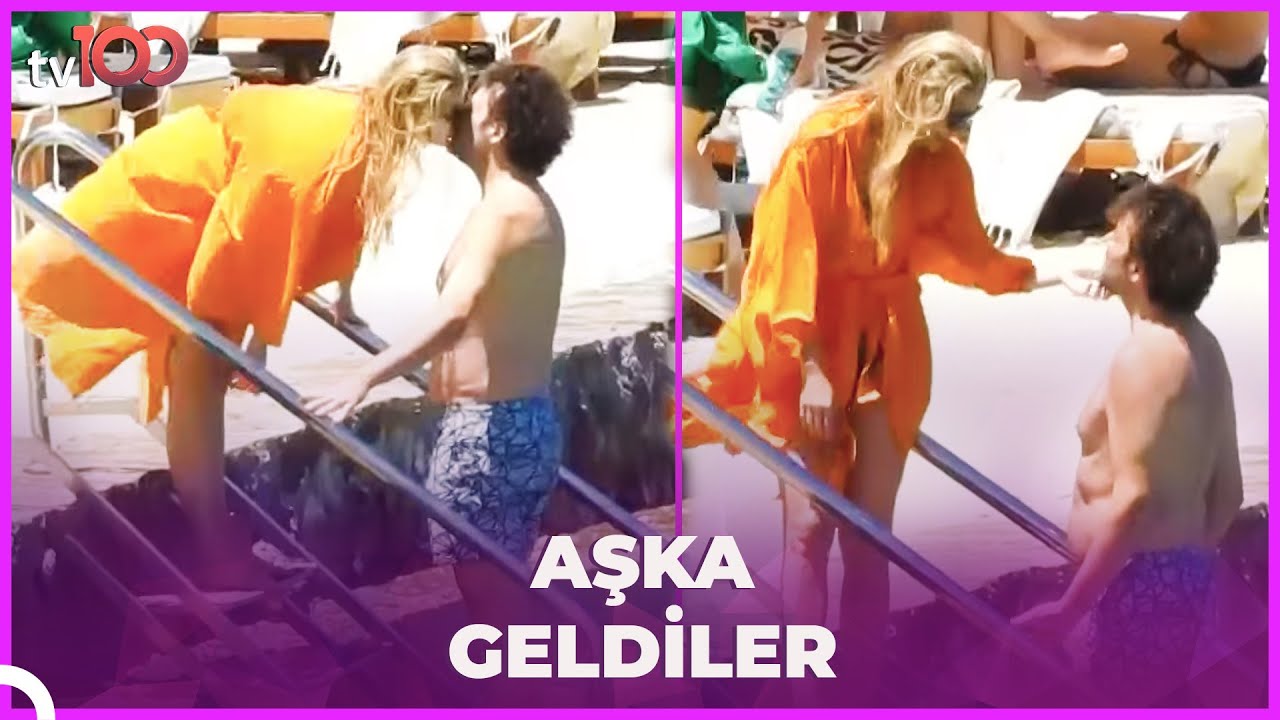Begüm Kütük ve Erdil Yaşaroğlu'dan Bodrum'da aşk öpücüğü