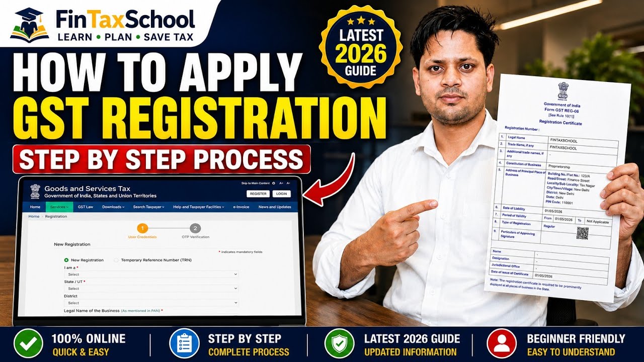 How To Apply GST Registration Online (2026) | Step-By-Step GST Registration Process In Hindi