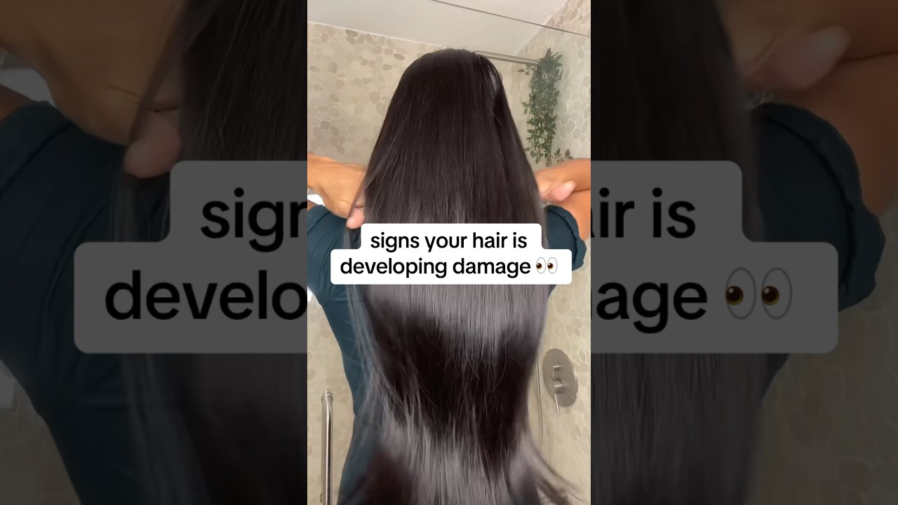 your hair is damaged if this happens 😰 | hair growth tips #youtubeshort #hair #hairgrowth
