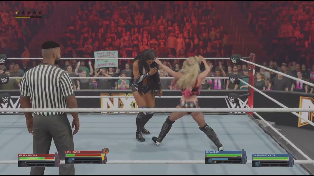 ALexA BLisS , CHaRLoTTe FLaiR vs JaKaRa JacKsoN , LasH LeGenD  !!!