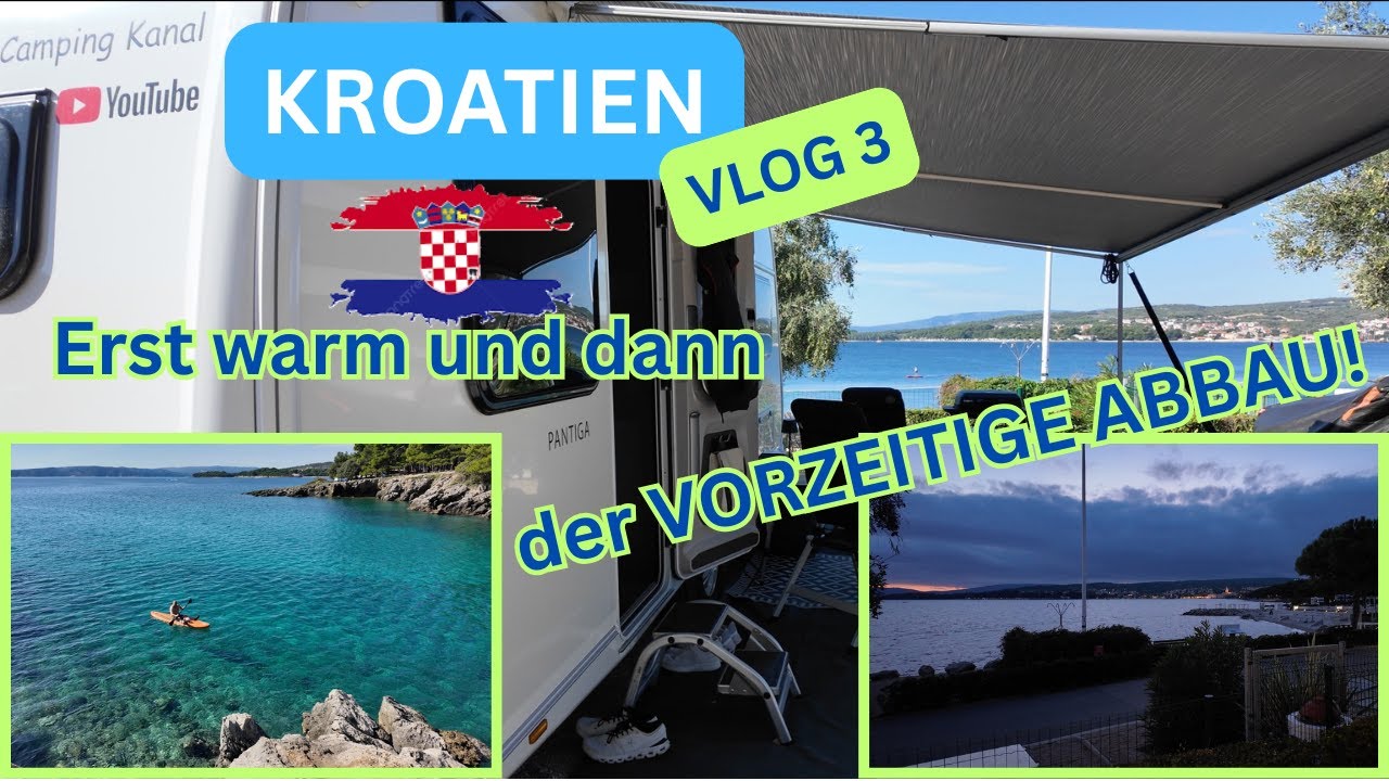 Kroatien🇭🇷 Camping im Oktober direkt am Meer, lohnt sich das? Campingalltag & abrupter Abbau