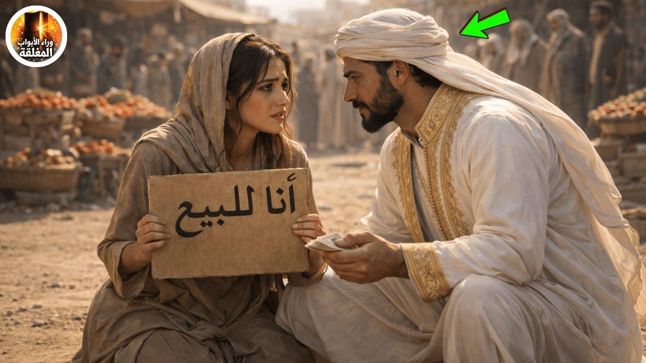 الشيخ رأى المرأة المعروضة للبيع وسألها كم ثمنها... وما فعله بعدها صدم أهل السوق كلهم