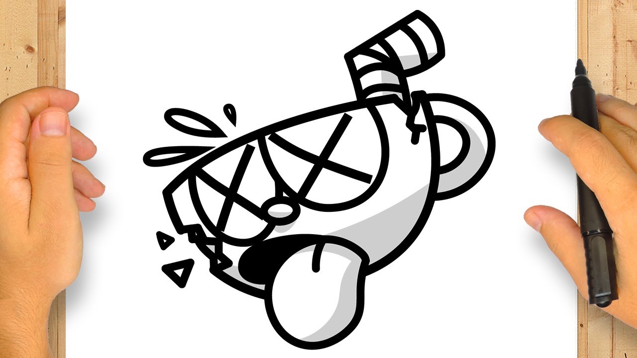 COMO DESENHAR O CUPHEAD | Passo a Passo Simples e Fácil
