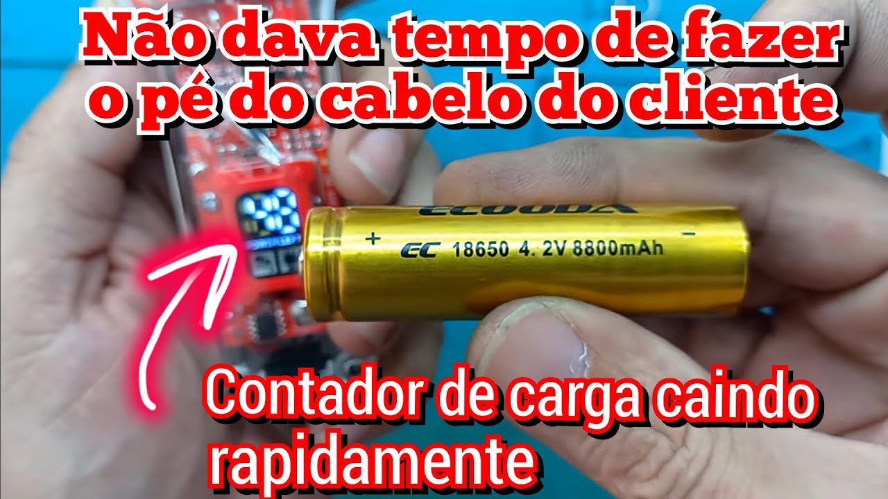 Máquina cortar cabelo NG 407 caindo tensão da bateria muito rápido, como abrir e trocar a bateria 🔋⚡