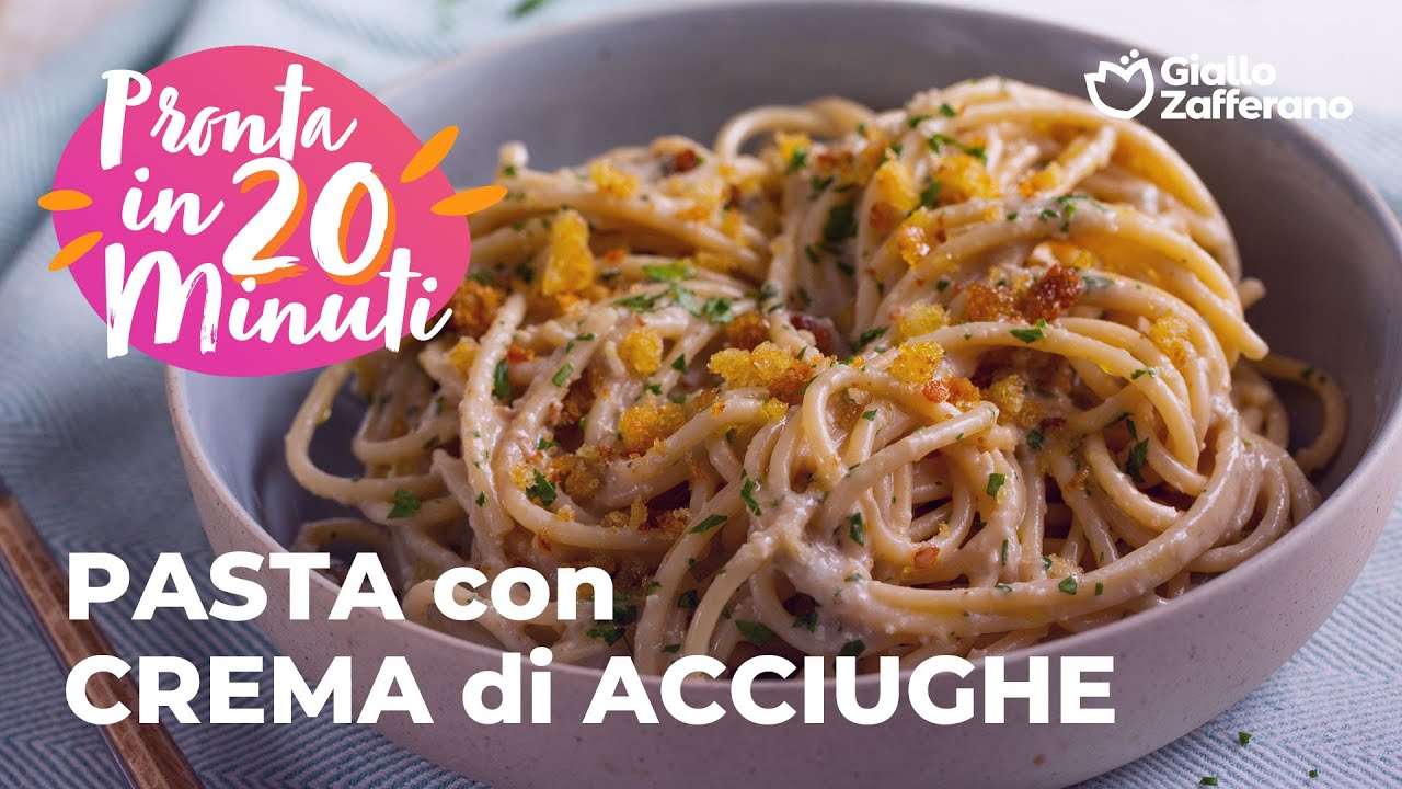 PASTA con CREMA di ACCIUGHE - SAPORITA e PRONTA in 20 MINUTI😍⏰