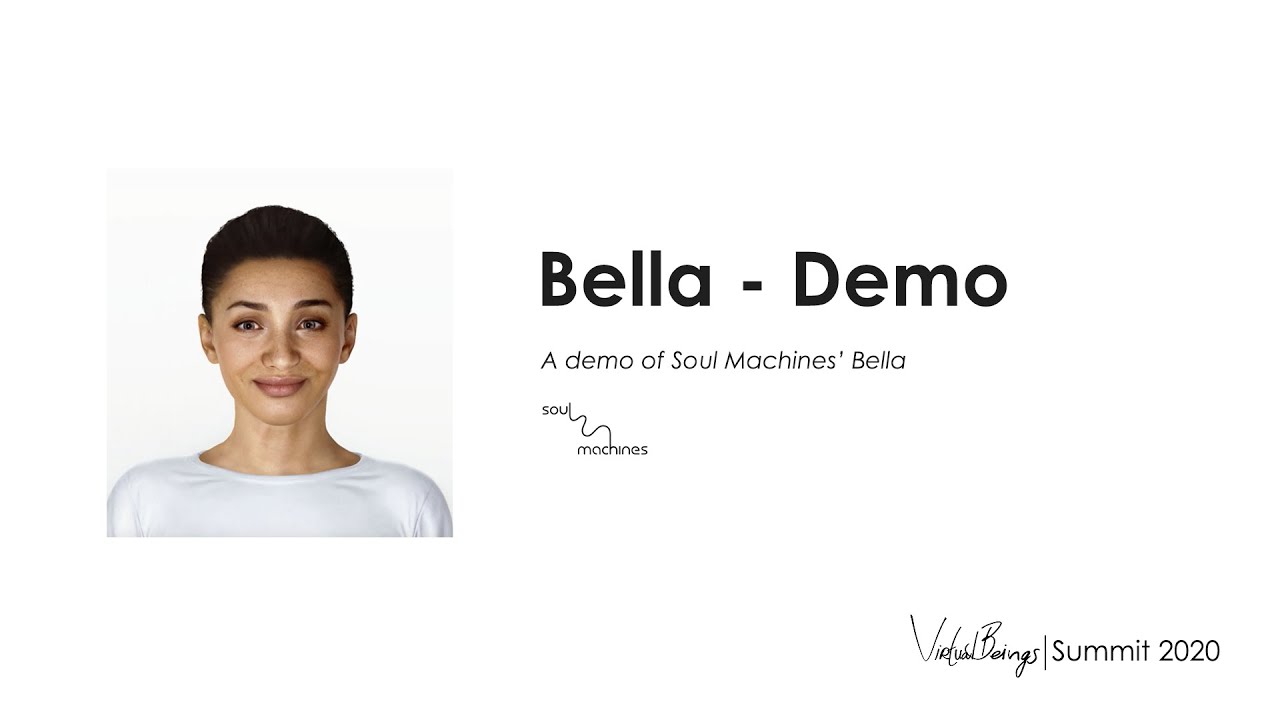 Bella, Soul Machines, Demo at the Virtual Beings Summit 2020