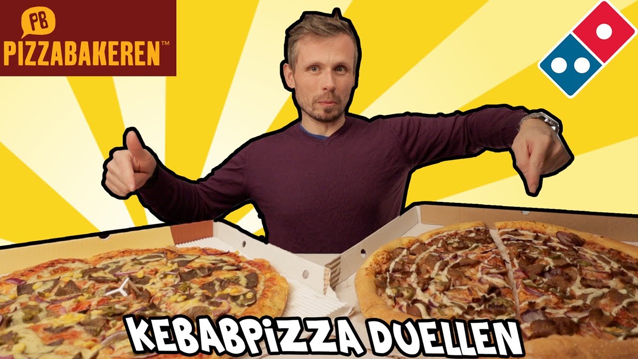 Kebabpizza Duellen! - Pizzabakeren vs Dominos - Hvem har best Kebabpizza?!