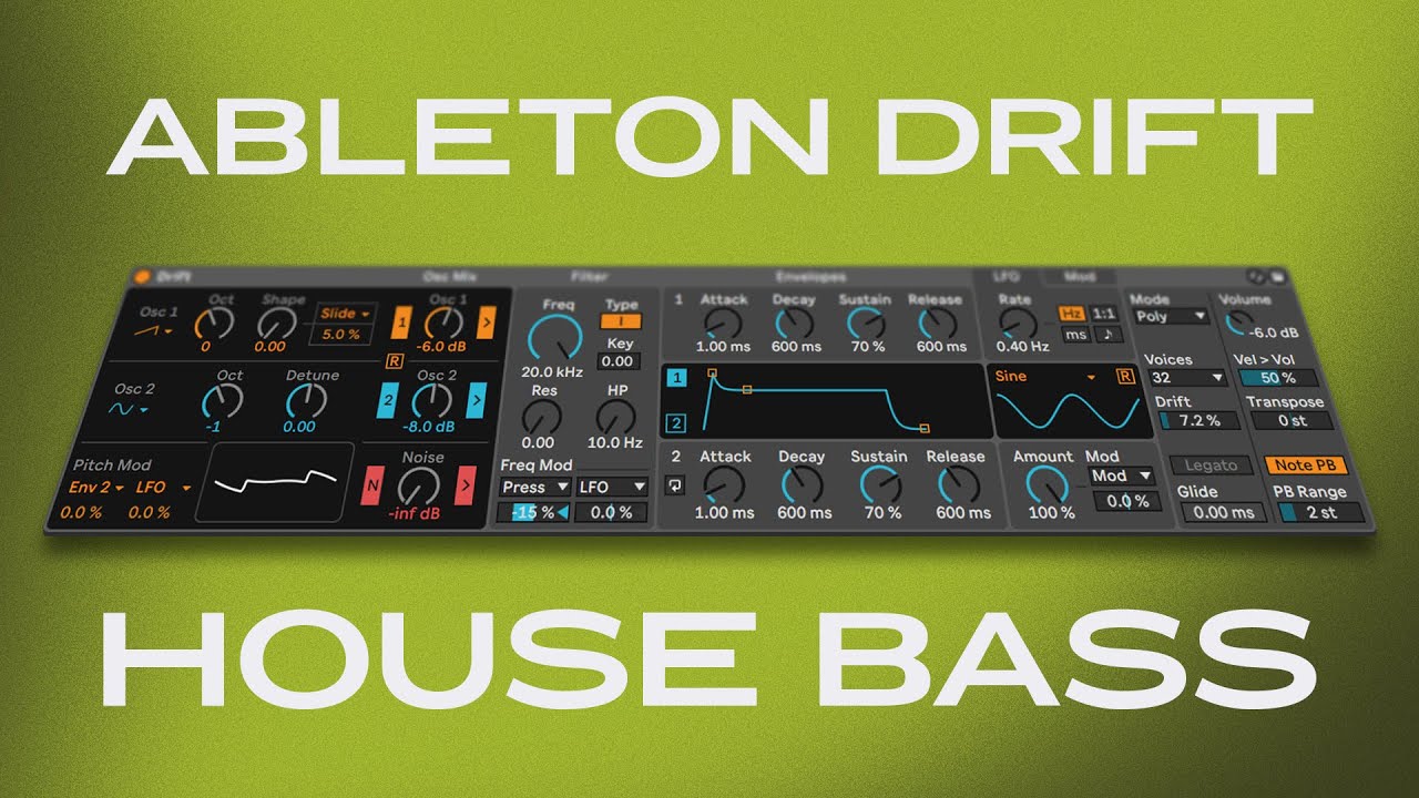 How to write a simple house bassline with Drift (+ Free Ableton Live Project)