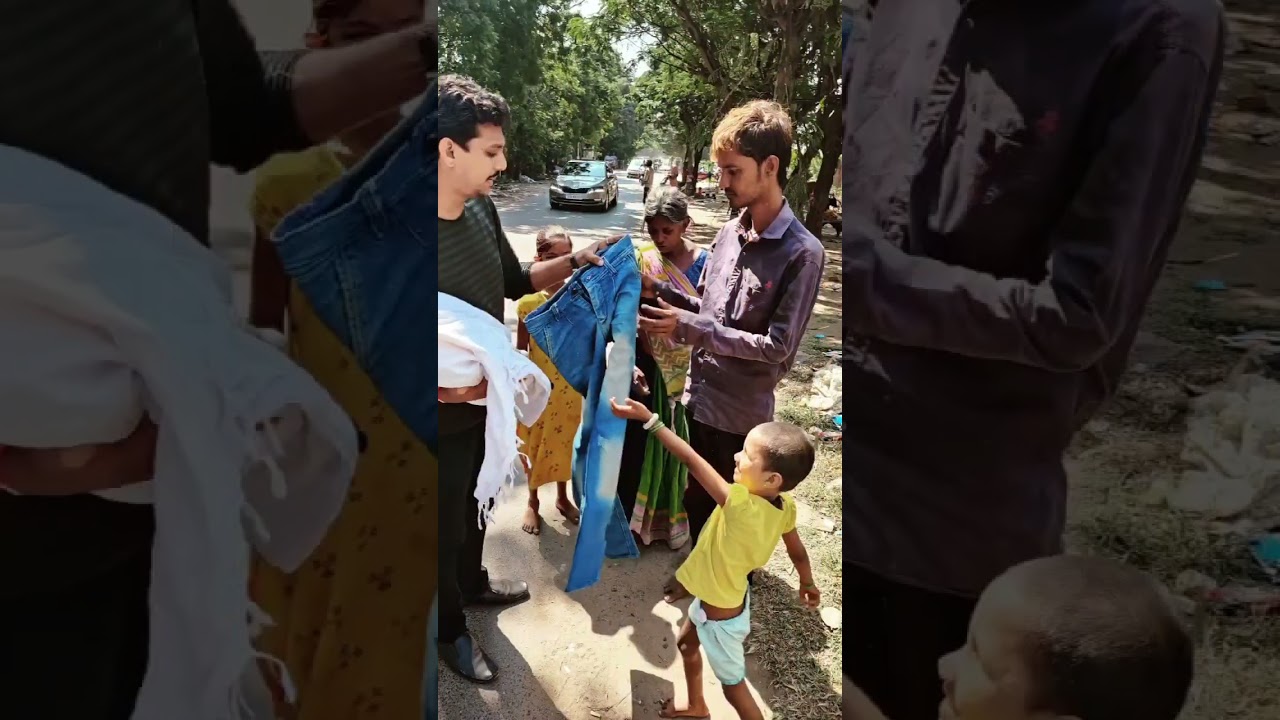 donating old clothes, toys, books, and necessary items to needy people.