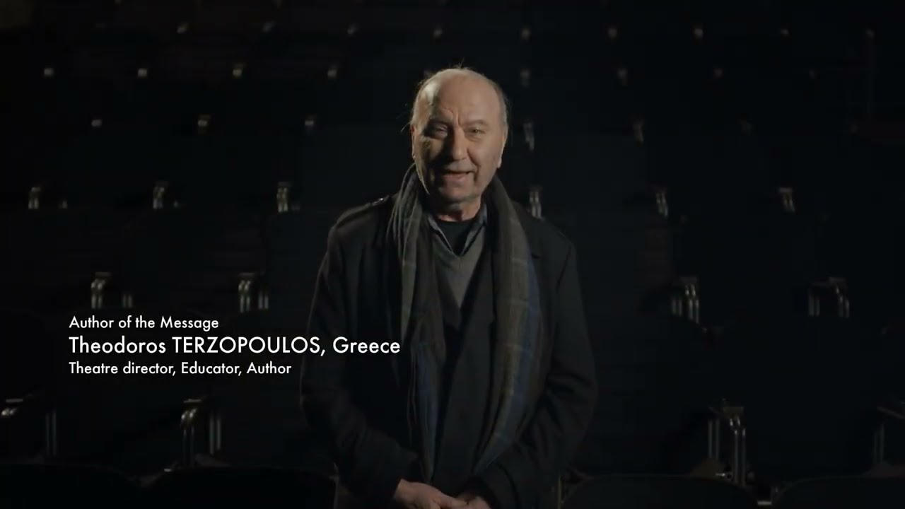 Giornata Mondiale del Teatro 2025 Theodoros Terzopoulos, voce Manuela Kustermann