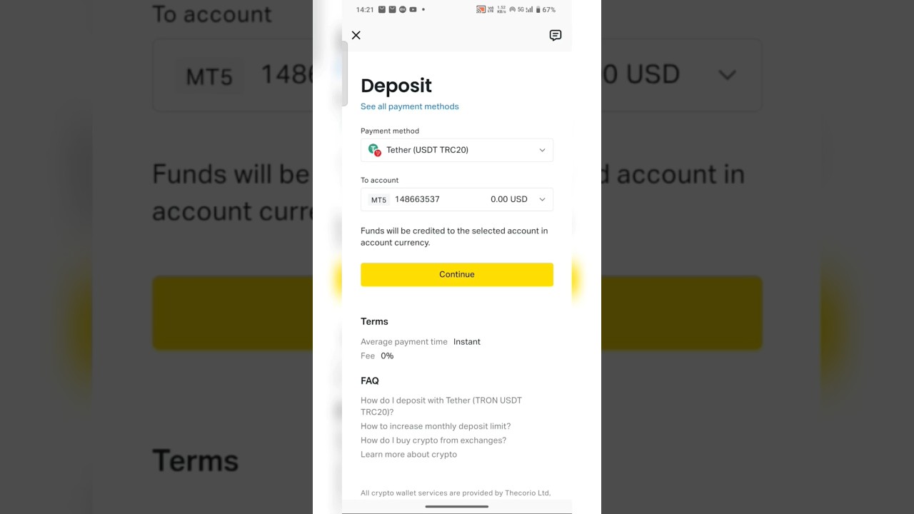 How to usdt deposit in exness #crypto #usdt #deposit