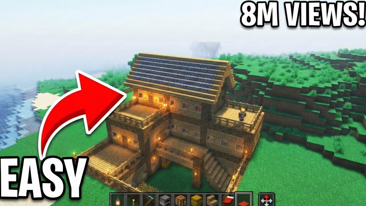 I Built the VIRAL 8 Million View Minecraft House! (Easy Starter Base)