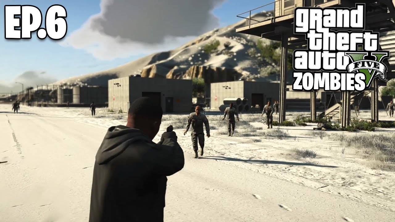 Exploring The Military Base (Surviving a Snowy Zombie Apocalypse in GTA 5) - ep.6