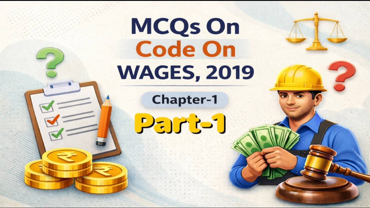 MCQs On Code on wages | Chapter 1 | Part 1