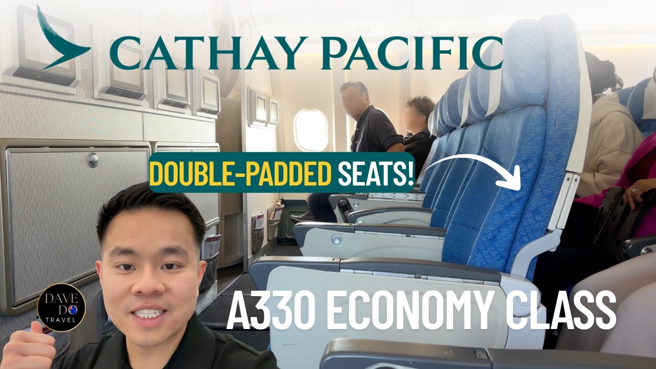 Эконом-класс Cathay Pacific A330. Фантастический перелёт с великолепной едой и залом ожидания!
