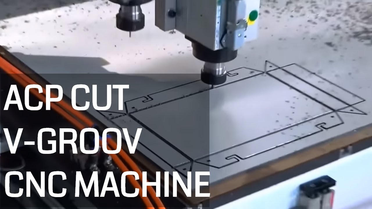 V-Grooving & Cutting Aluminium Composite Panel (ACP) with China Dual Spindle CNC Router