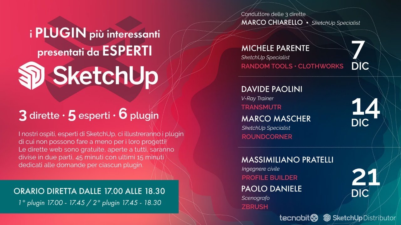 I PLUGIN di SketchUp - Michele Parente presenta RANDOM TOOLS e CLOTHWORKS