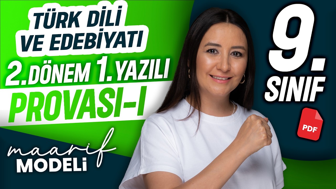 9.sınıf edebiyat  2.dönem ülke geneli 1.yazılı provası I 📂PDF