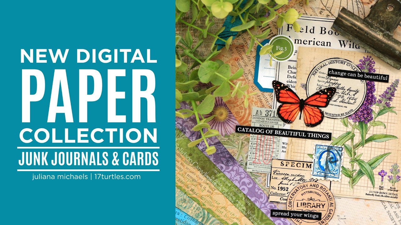 Digital Paper Collection for Junk Journaling & Cardmaking | Metamorphosis by Juliana Michaels