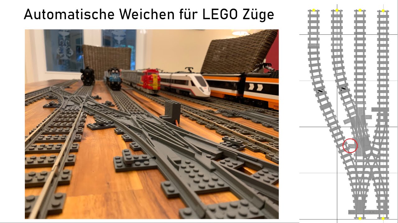 Automatische Weichen für die LEGO-Eisenbahn