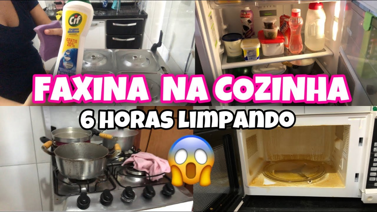 FAXINA DETALHADA NA COZINHA/ 6h de muita limpeza e organização 😱