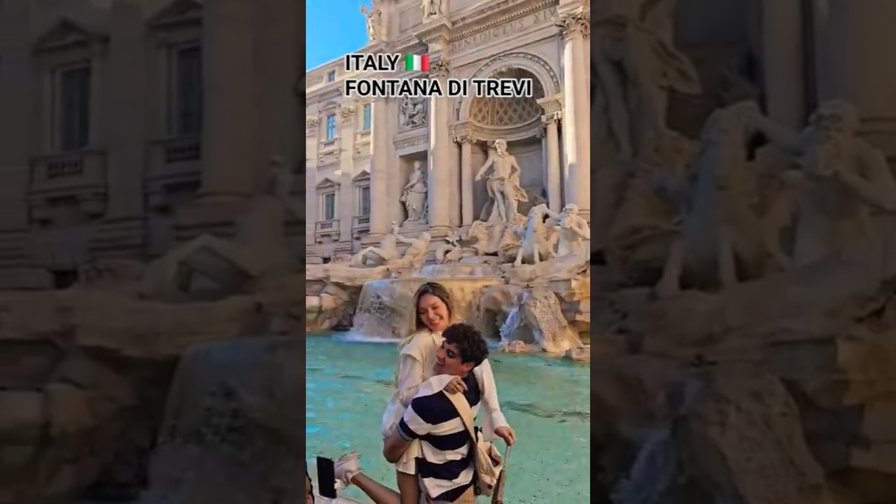 Италия 🇮🇹 Рим, Фонтан любви Треви #путешествия #Италия #Рим