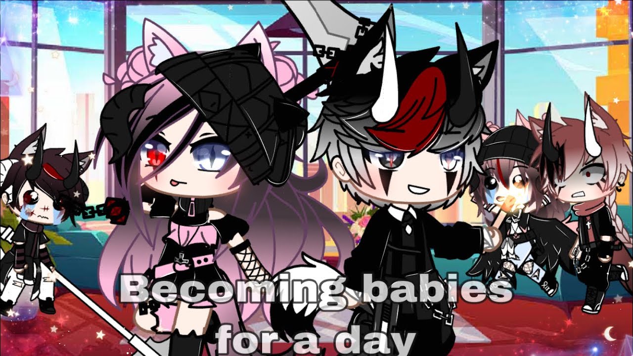 ||Me and hunter turn into babies for a day||~Gachaclub~skit~enjoy~Alpha tea TwT