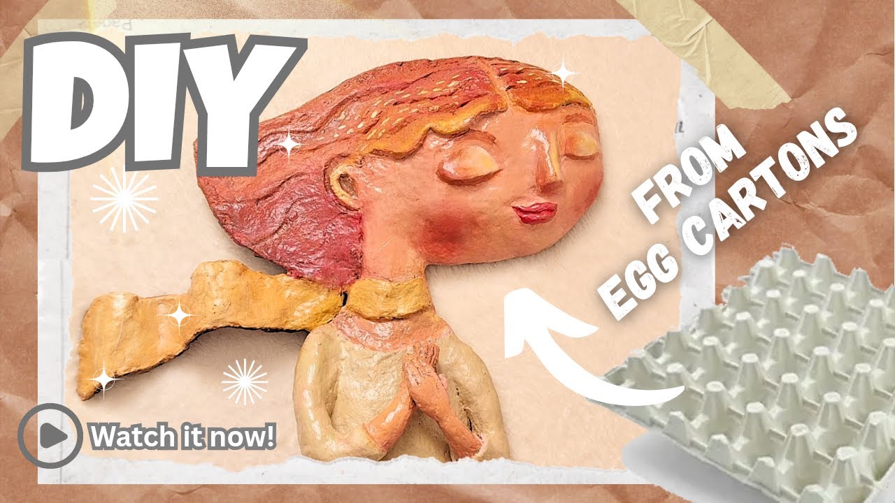 Just with egg cartons? Easy Papier Mache Tutorial with Recycled Materials ♻️
