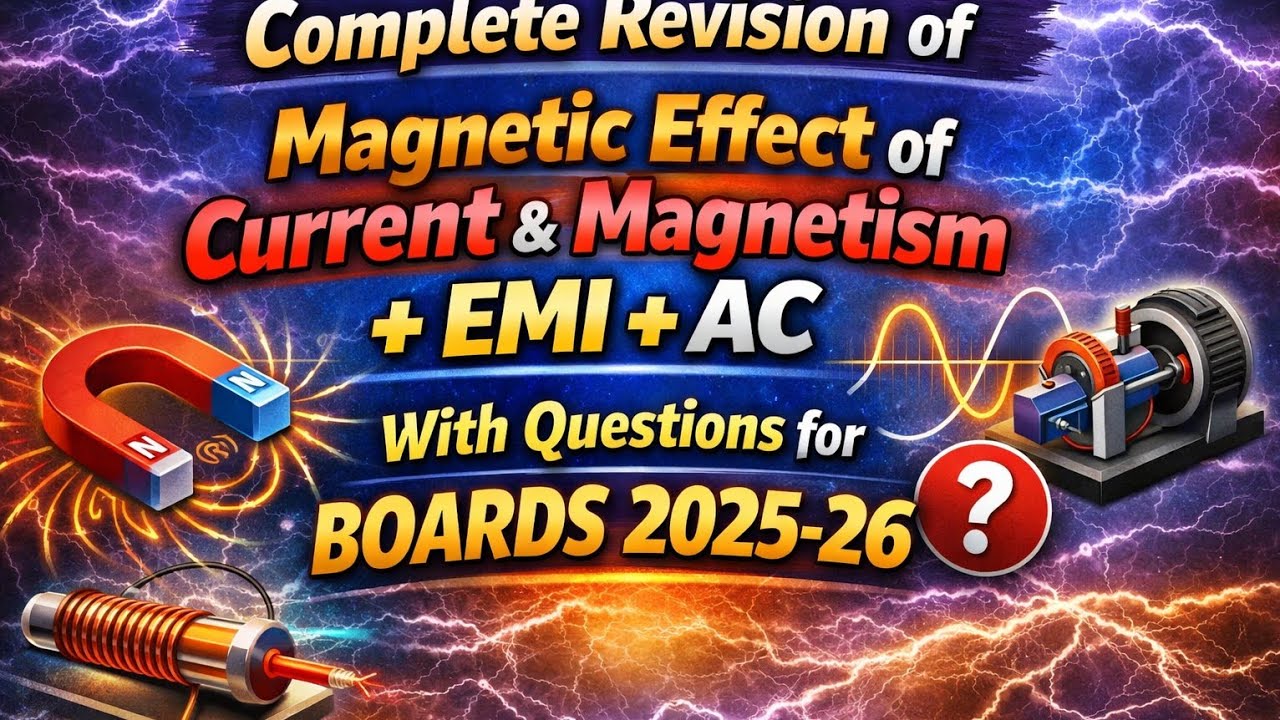 Complete revision of Magnetic effects of current magnetism +EMI+AC. 