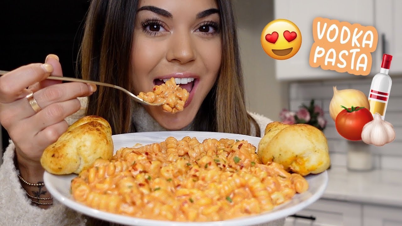 VODKA PASTA RECIPE & MUKBANG! Steph Pappas