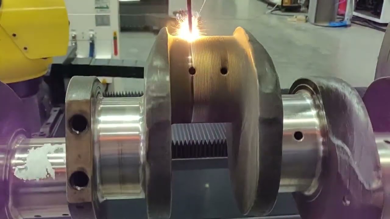 Laser Cladding Machine Test Samples - Crankshaft repair , Machine process in Algeria !