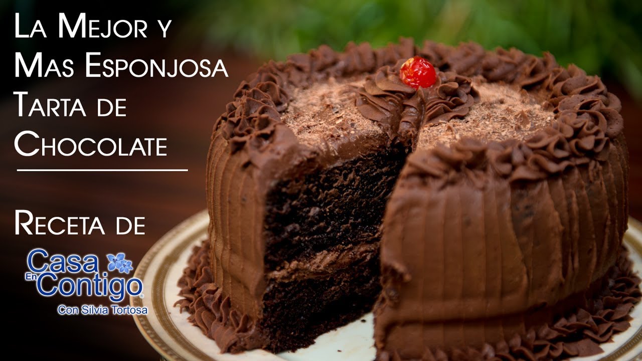 La Mejor y Mas Esponjosa Tarta de Chocolate Receta En Casa Contigo