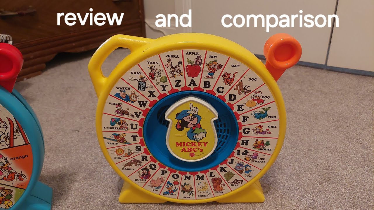 Mattel 1989 mickey ABC's see 'n say review and comparison 