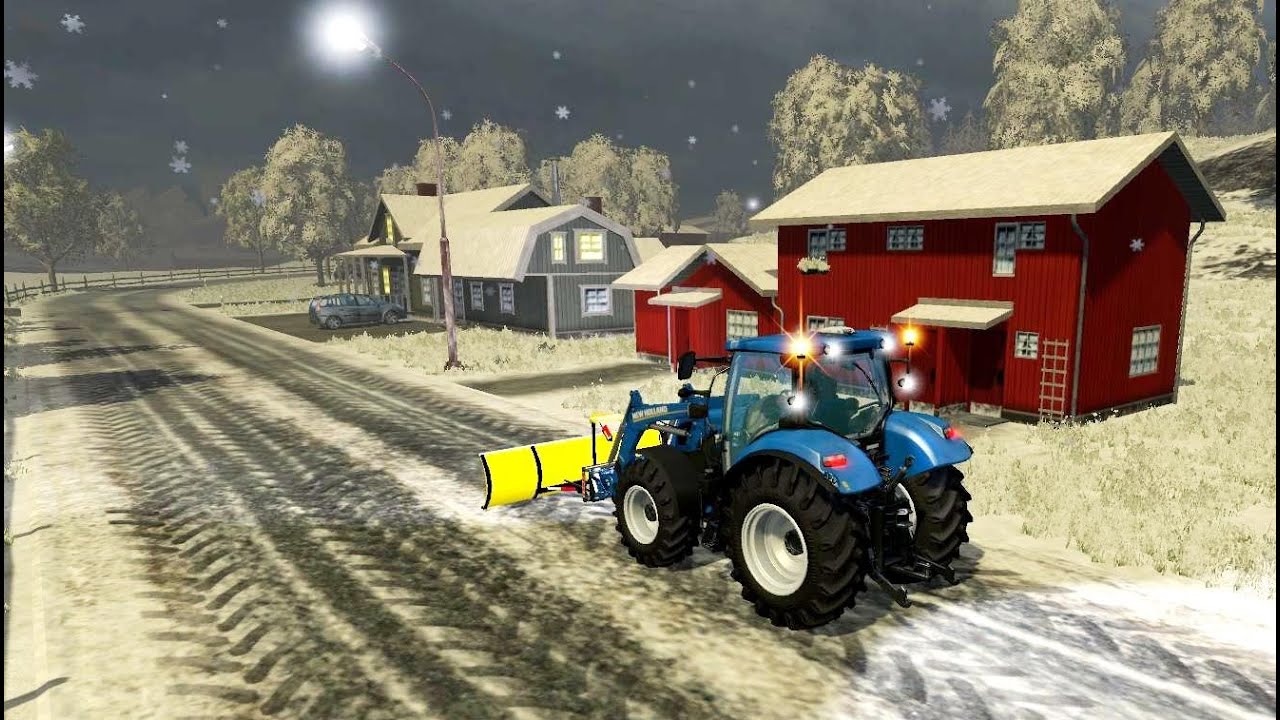 Bjornholm Snow Map in Farming Simulator 2015 Winter Snow Mod