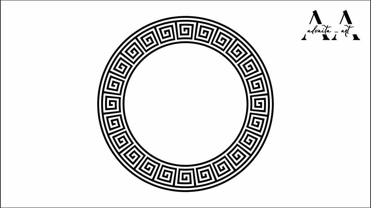 Modern Beautiful Circle Border Pattern in CorelDRAW