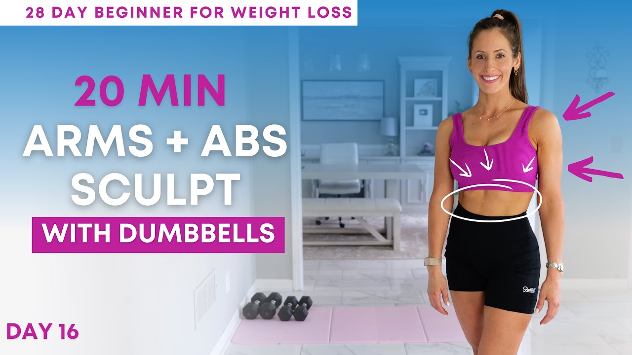 28 Day Pilates Challenge for Weight Loss | Day 16 Pilates Arms & Abs