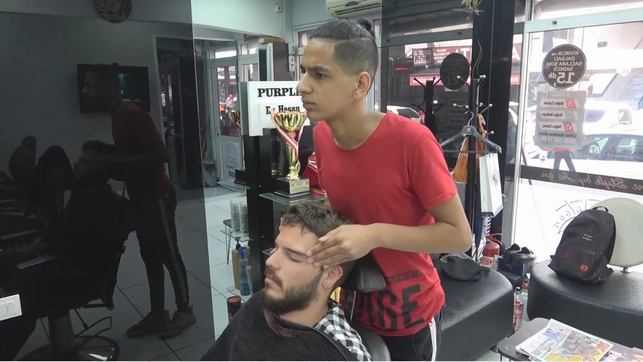 ASMR Turkish Barber Face, Head and Body Massage 284