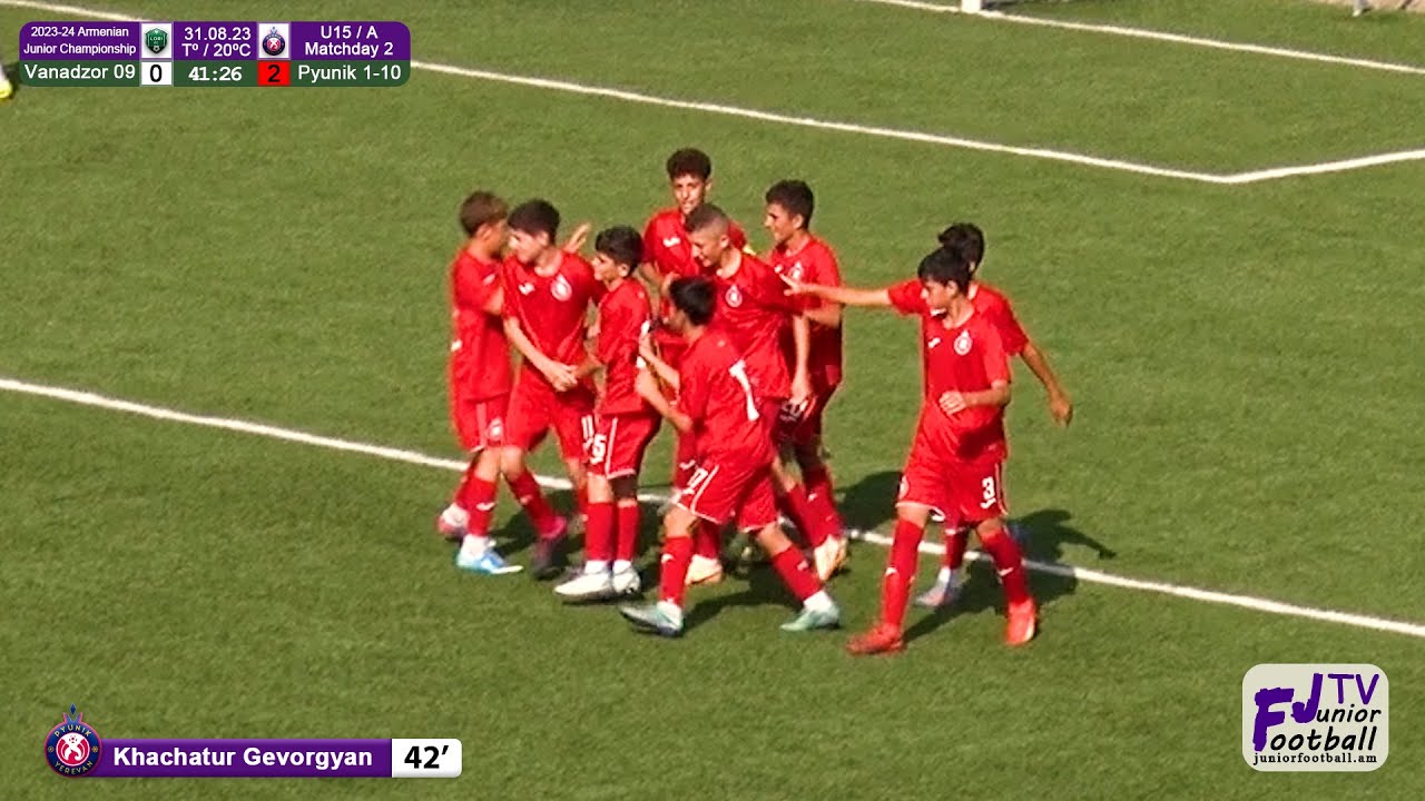 Vanadzor 09 (0-3) Pyunik 1-10 (31.08.23) 2023-24 AJC U15A, Matchday 2