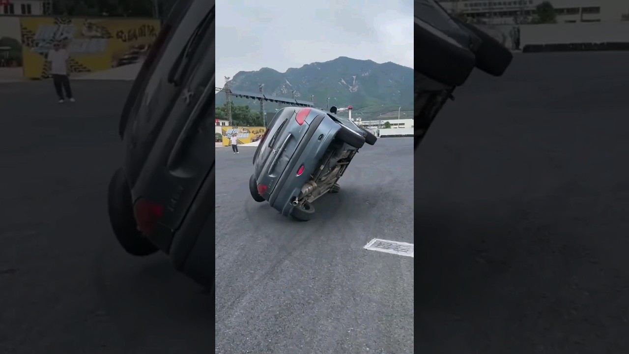 how to drive car 🚗🚗 on two wheels #short #viral