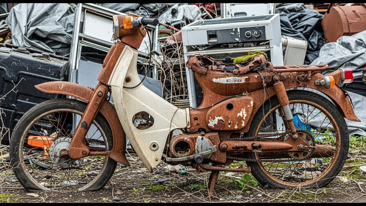 Bringing a Rusty Honda C70 Back to Perfection | Full Honda C70 Super Cub Restoration