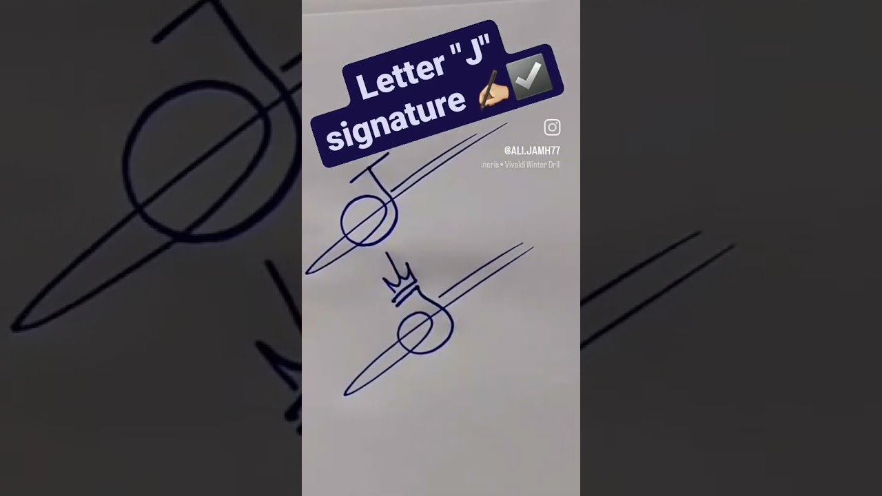 J Signature style 🤍 .. signature of letter J #signature #youtubeshorts #shorts
