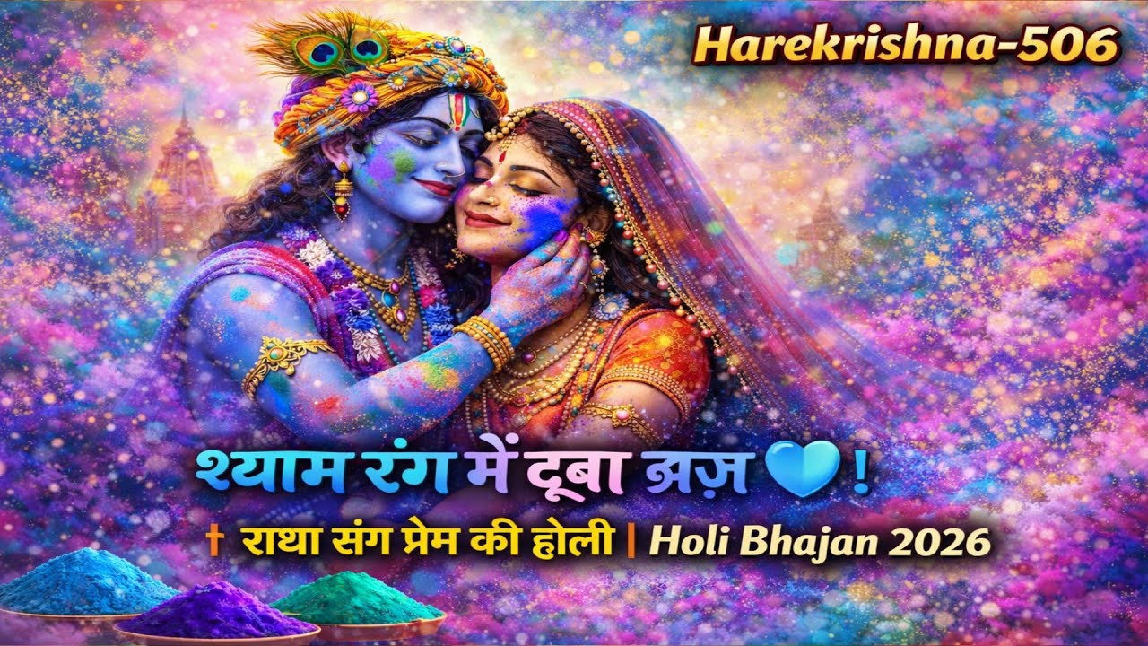 श्याम रंग में डूबा ब्रज 💙 | राधा संग प्रेम की होली | Radha Krishna Holi Bhajan 2026